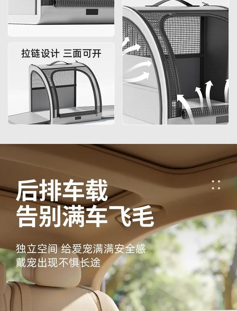 Portable Car Pet Bed Travel Cushion Safe for Vehicles