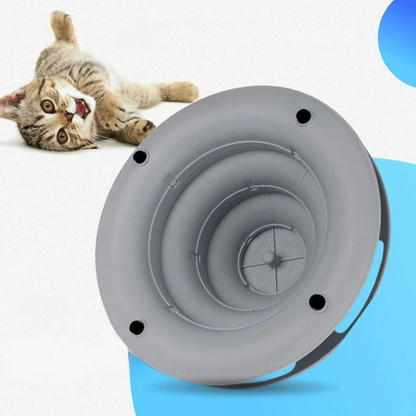 Interactive Tower Cat Toy Turntable Roller Balls