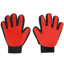 Pet Grooming Deshedding Glove Efficient Mitt Tool with Rubber Bristle Brush for pets