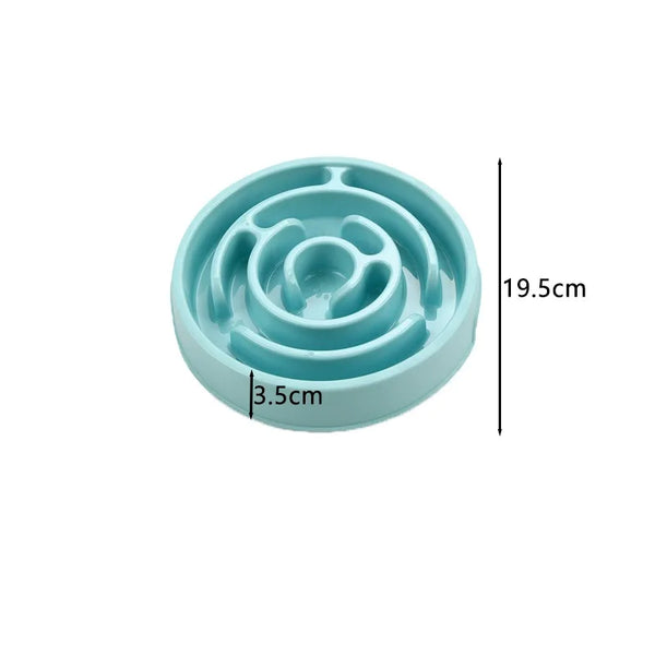 Spiral Cat Slow Feeder Bowl Eco Friendly Anti Gulping Non Slip