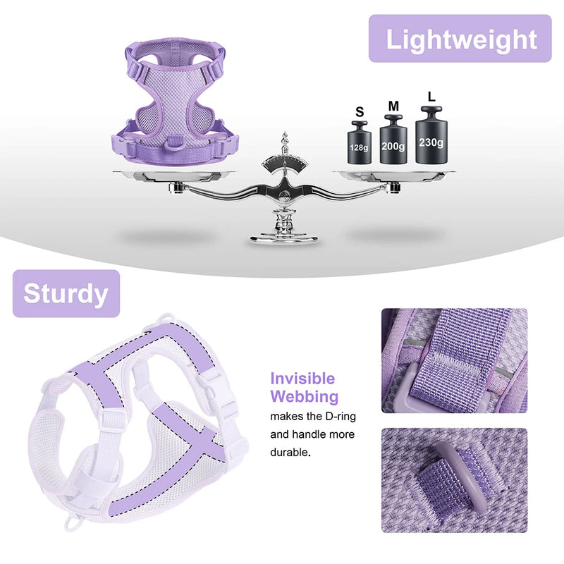 Adjustable Nylon Dog Harnesses With Control Handle