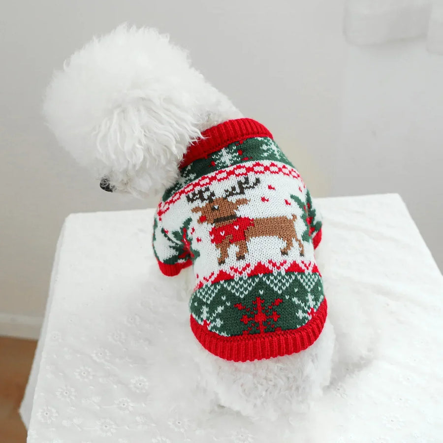 Pet Christmas Snowflake Sweater Clothes