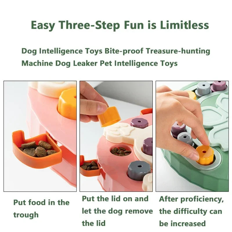 Cat Dog Puzzle Toys Interactive Slow Fooder Non Slip Bowl