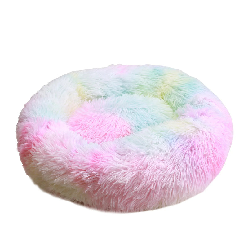 Round Pet Bed Calming pets Anti-Anxiety Donut Cuddler