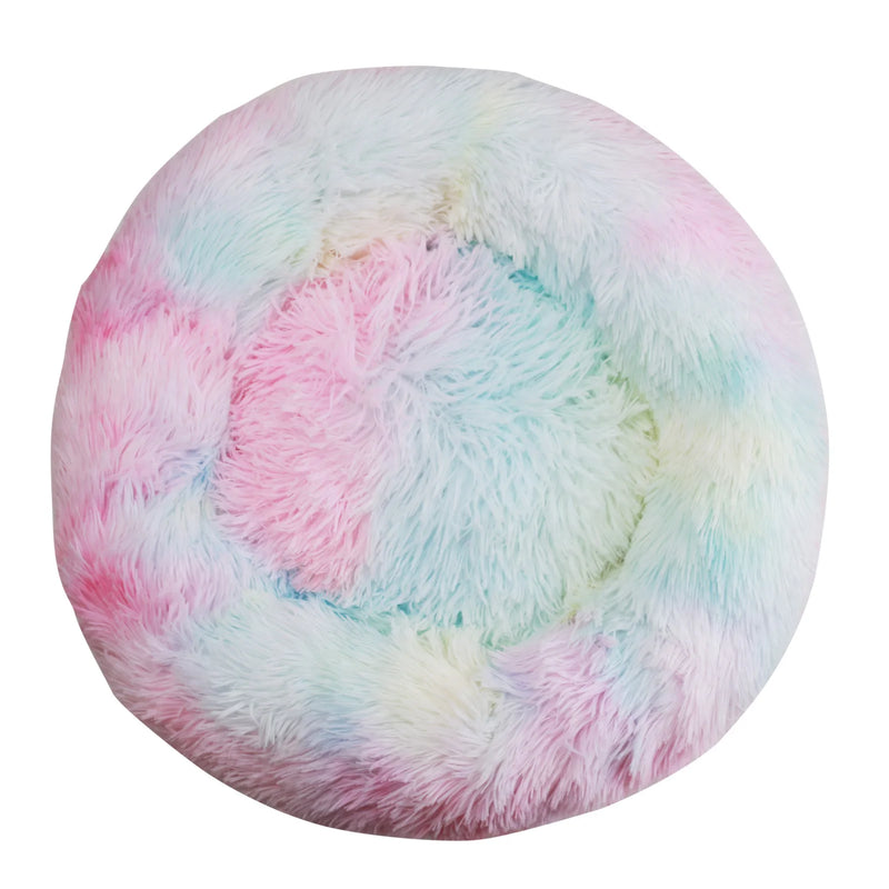 Round Pet Bed Calming pets Anti-Anxiety Donut Cuddler