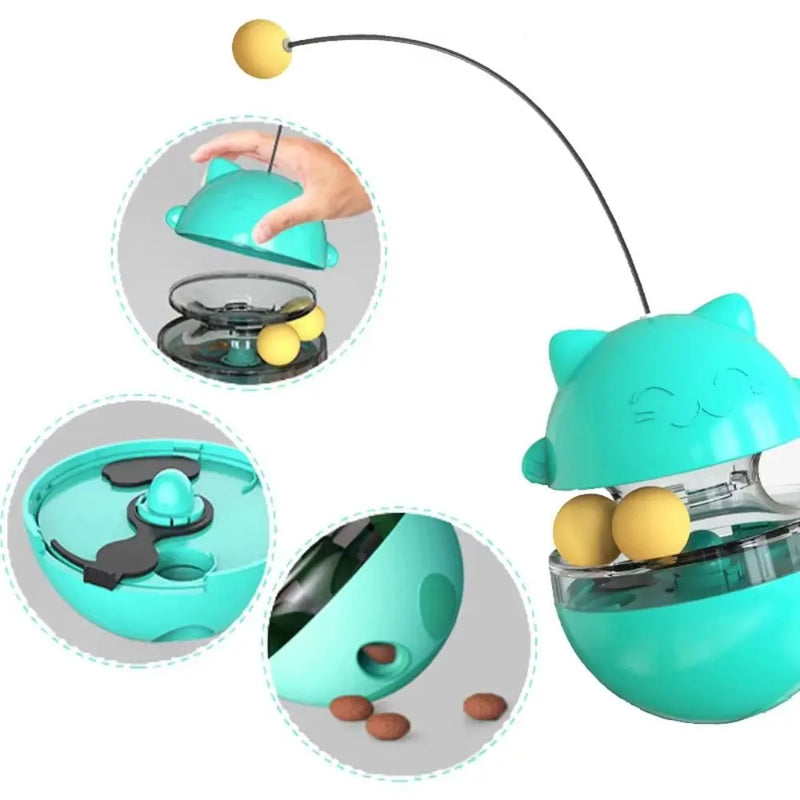 Interactive Cat Turntable Toys Treat