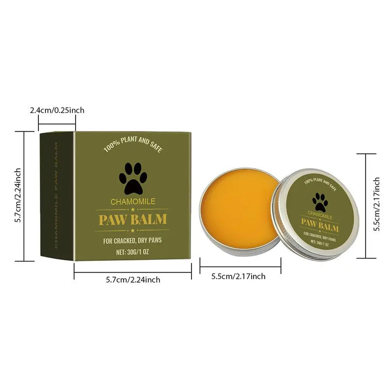 Natural Paw Balm Wax For Dry Paws & Nose Moisturizer For Cracked Paw