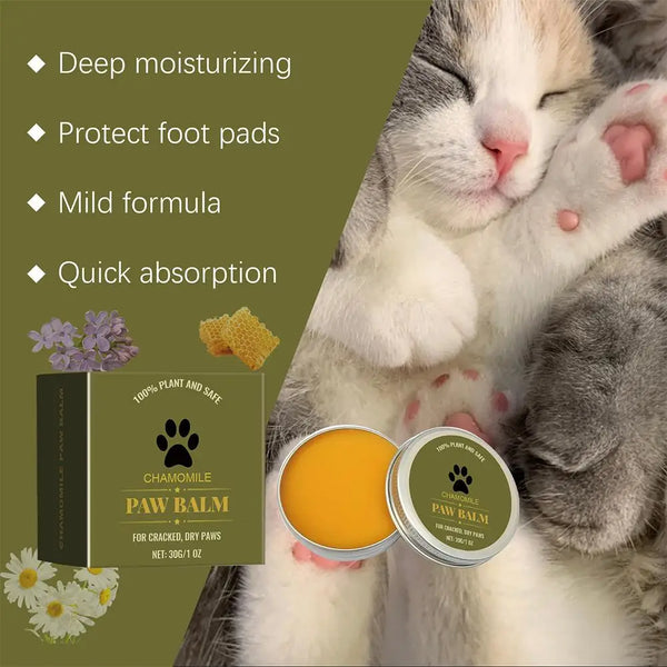 Natural Paw Balm Wax For Dry Paws & Nose Moisturizer For Cracked Paw
