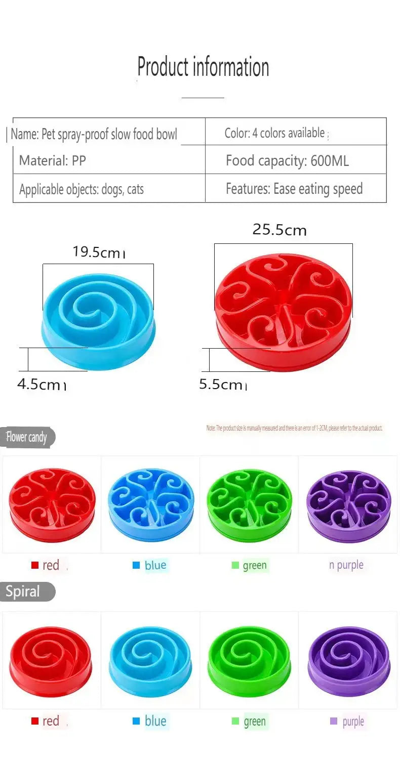 Pet Dog Slow Feeder Bowl