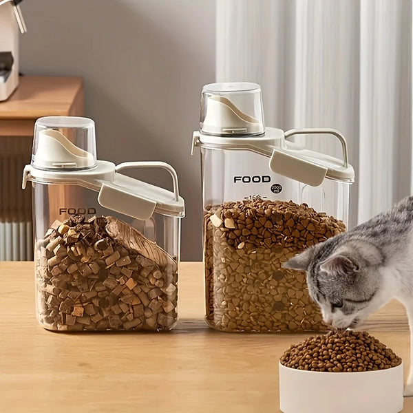 Dry food for Pets moisture-proof food storage buckets and handle design