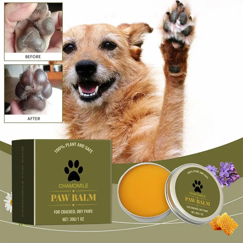Natural Paw Balm Wax For Dry Paws & Nose Moisturizer For Cracked Paw