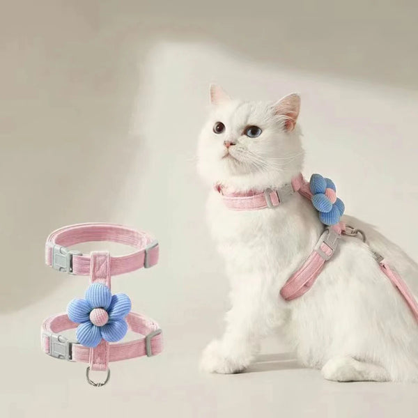 Leash Sets Adjustable Harness Breashable