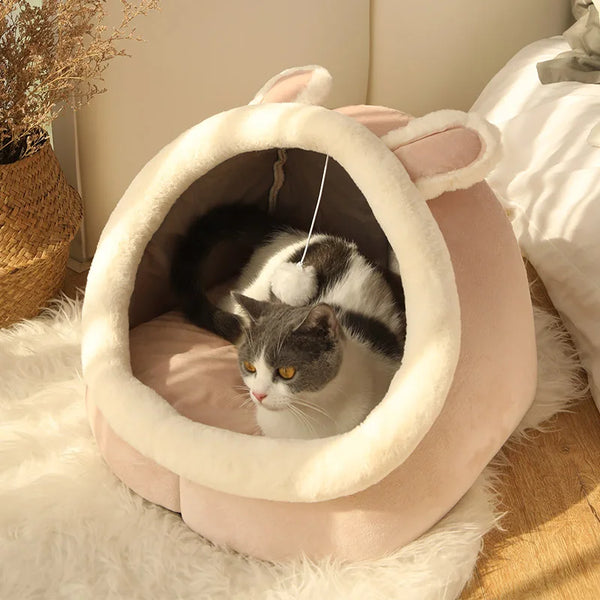 Deep Sleep pet Bed Cartoon Foldable Removable Washable Pet Sleeping Bed
