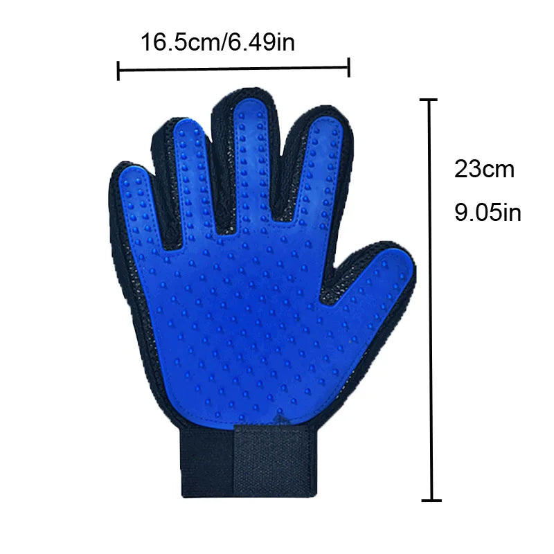 Pet Grooming Deshedding Glove Efficient Mitt Tool with Rubber Bristle Brush for pets