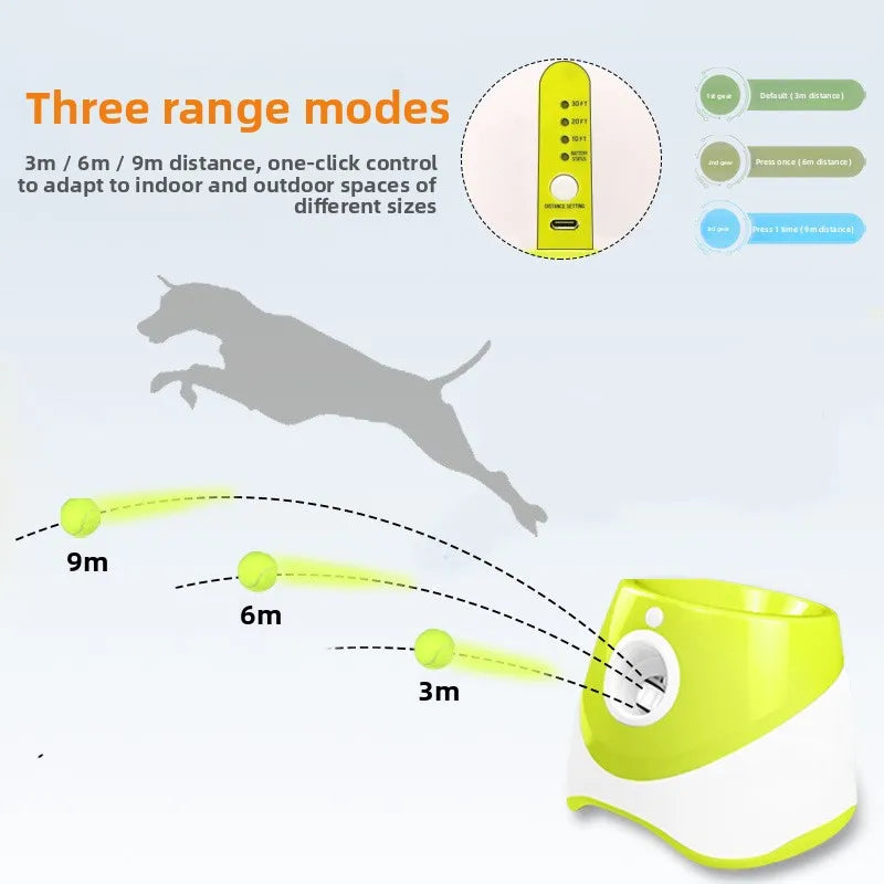 Dog Launcher Automatic Toy Tennis Rechargable