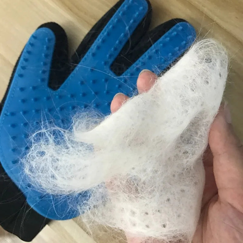 Pet Grooming Deshedding Glove Efficient Mitt Tool with Rubber Bristle Brush for pets