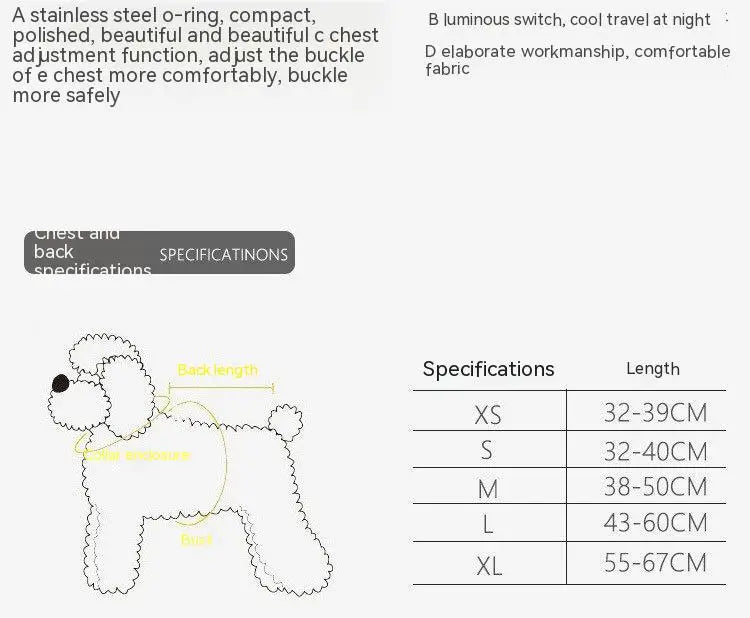 Adjustable LED Dog Harness